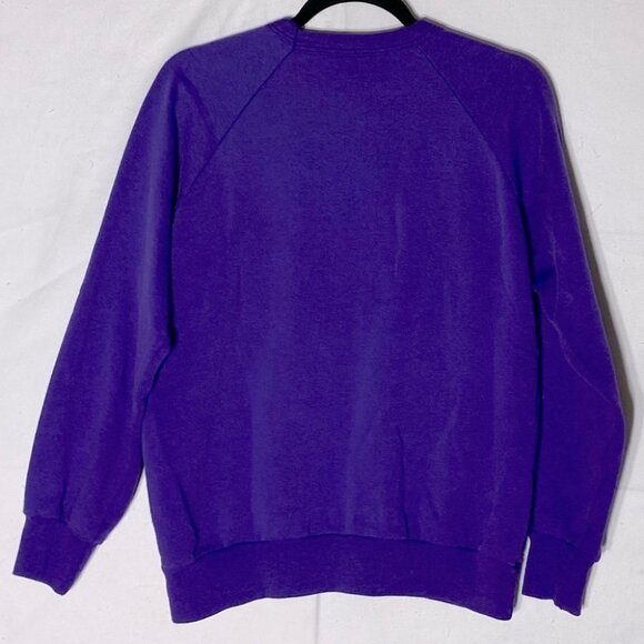 Vintage Chimp Pansy Petal Pets Purple Crew Neck Sweatshirt M - Picture 13 of 14